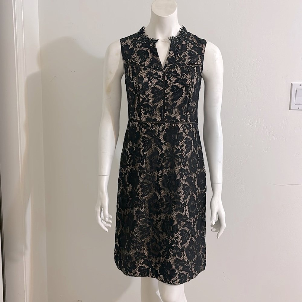 Lace dress w/xtrim and eyelash lace